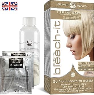 No.1 Bleach Kit for Dark Hair, Smart Blonde Hair Bleach, Hair Lightener for Dark Hair, Perfect for Hair Highlighting, Ideal Preparation for Vibrant Pastel Hair Colour, Vegan, Cruelty Free