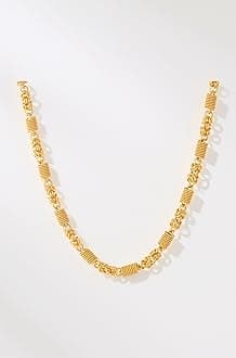 Stylish Golden Chain For Men1Gram Gold Plated Brass Necklace Gold Chain For Men Boys Designer Chains Mens Jewellery 20 Inches