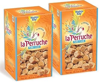 La Perruche Pure Cane Brown Sugar Cubes (750g/1.65lb box) | Ideal Sugar Cubes for Coffee | Pack of 2