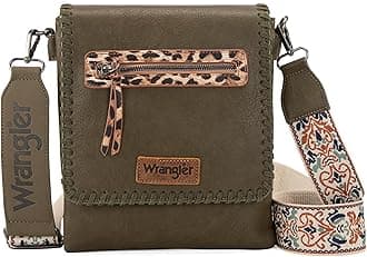 Wrangler Crossbody Bags for Women Vintage Hand Woven Shoulder Purse