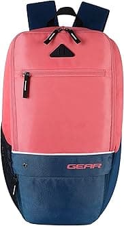 Gear SUPERIOR XL 17L Water Resistant School Bag/Daypack/Casual Backpack/College Bag for Men/Women (Pink-Blue)