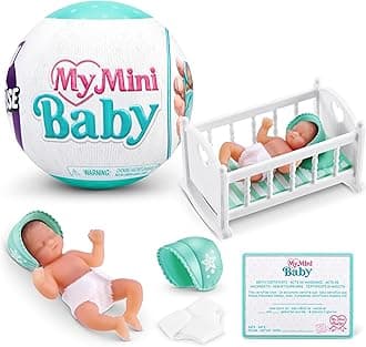 5 Surprise My Mini Baby Series 1 by ZURU, Collectible Mystery Capsule, Toy for Girls, Realistic Miniature Baby, Playset and Accessories