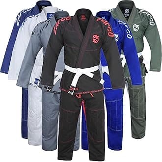 Zafco Sports Brazilian Jiu Jitsu Gi BJJ Gi for Men & Women Grappling gi Uniform Kimonos Light, Preshrunk, with White Belt