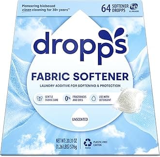 Fabric Softener Pods, Unscented (64 Count) - Free & Clear | Laundry Softener For Soft & Fluffy Fabrics | Liquid Softener & Dryer Sheet Alternative | Clean Ingredients | Plastic Free Packaging