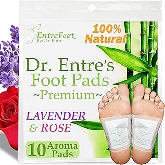 Dr. Entre's Foot Pads: Premium Lavender & Rose Foot Patches | 10 Pack