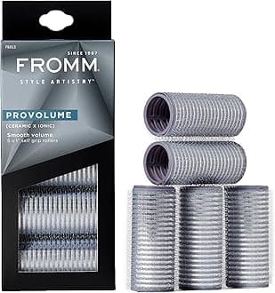Fromm ProVolume 1" Self-Grip Ceramic Ionic Thermal Hair Rollers, 5 Count, Small Salon Quality Hair Curlers for Shorter Hair, Bangs and Tighter Curls