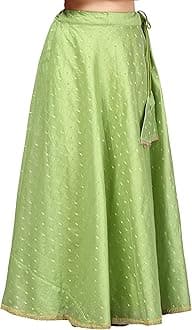 Studio Shringaar Women's Readymade Polyester Maxi Skirt Lehenga