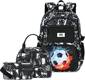 Bluboon School Backpack for Boys Kids Teens 15″ Laptop Bookbag with Lunch Bag Pencil Case Elementary Middle School Daypack