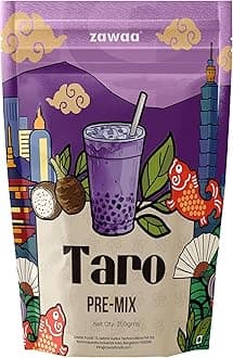 ZAWAA Foods Taro Powder 250g – Gluten-Free | Instant Mix for Bubble Tea, Ice Cream, Milkshakes, Smoothies, Falooda, Puddings & Desserts | Rich Flavor for Hot & Cold Beverages