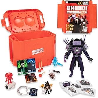 Skibidi Toilet Giant Mystery Loot Box, with 20 Mystery Surprises, YouTube Animation Sensation, Exclusive Mystery Figures, Officially Licensed Skibidi Toilet Merch
