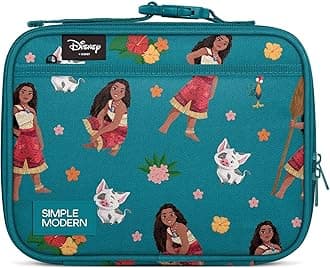 Simple Modern Disney Kids Lunch Box for School | Reusable Insulated Lunch Bag for Toddler, Girl, and Boy | Meal Containers with Exterior & Interior Pockets | Hadley Collection | Moana Oceana