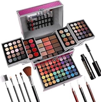 CHARMCODE - Complete Makeup Set for Women and Girls, Includes Eyeshadow, Lipstick, Concealer, Highlighter