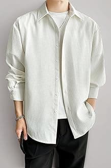 Leriya Fashion Men's Formal Button Down Shirt – Slim Fit Shirt's for Men | Textured Long Sleeve Polycotton| Business & Meeting Ready (Available in Plus Size)