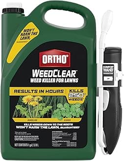 Ortho WeedClear Weed Killer for Lawns with Comfort Wand - Ready-To-Use, Weed Killer Herbicide, Won't Harm Grass (When Used as Directed), Kills Dandelion & Clover, 1 gal.