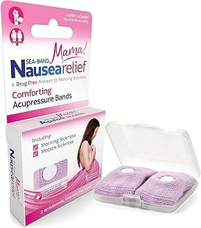 Sea-Band Mama Anti-Nausea Acupressure Wristband for Morning Sickness, Colors May Vary, Pack of 2