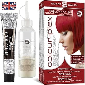Smart Beauty Red Hair Dye with Plex Anti-Breakage Technology Protecting and Restoring Hair Structure, Plum Color, Vegan and Cruelty-Free