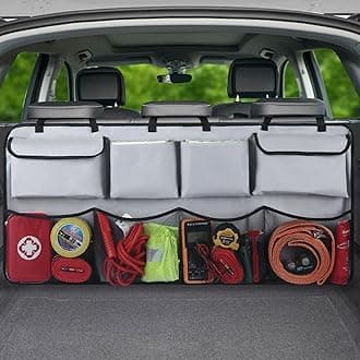 Car Trunk Organizer & Backseat Hanging Organizer with 8 Large Storage Bags - ...
