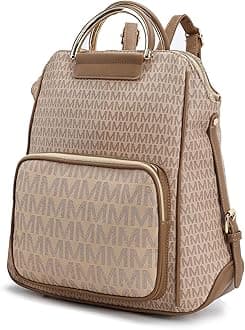 MKF CollectionSignature Women Backpack, Vegan Leather Travel Bag Top-Handle Fashion Business Work Bag by Mia K