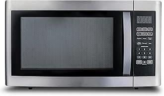 Smad 42L Combination Microwave Oven, Grill 1200-1400W, 1100W Microwave Oven with Turntable and Baking Plate, 11 Power Levels, 9 Auto Menus, Defrost Function, Easy Clean, Children Lock