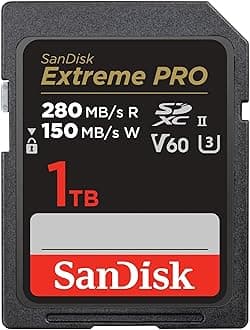 1TB Extreme PRO SDXC UHS-II Memory Card - C10, U3, V60, 6K, 4K UHD, SD Card - SDSDXEP-1T00-GN4IN