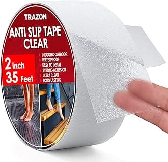Grip Tape - Heavy Duty Anti Slip Tape Clear Outdoor/Indoor 2In*35Ft, Non Slip Roll/Stickers Easy to Cut Waterproof for Bathtub, Shower Floor, Pool, Stairs Safety Non Skid, Comfortable for Bare Foot