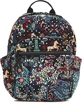 Vera BradleyWomen's Iconic Signature Cotton Small Backpack, Holland Garden, One Size