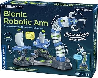 Bionic Robotic Arm STEM Experiment Kit Build a Mechanical Arm, No Batteries or Motors Required | Innovative System of Joysticks & Nylon Cables | Ages 8+ with help, 12+ Independent Play
