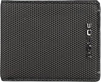 POLICEGroix Men's Leather Bi Fold Coin Wallet -Black