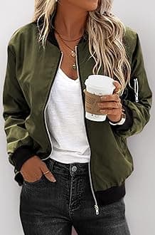 Women's Classic Quilted Jacket Short Bomber Jacket Coat