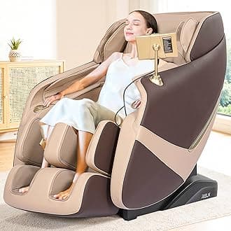 2026 Massage Chair Full Body, Zero Gravity Airbag Shiatsu Massage Chair with SL-Track, Heating, AI Control, Body Scan, 13 Modes, Foot Rollers, and Deep Yoga Stretch (Coffee)