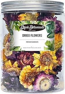 Food Grade Dried Mixed Flowers | 50+ Flowers | 100% Natural Edible | Cocktail Toppers Flowers | For Garnishing Cocktails, Cake Decoration, Tea Infusions | 50 Grams | PET Jar | Drink Botanicals Ireland