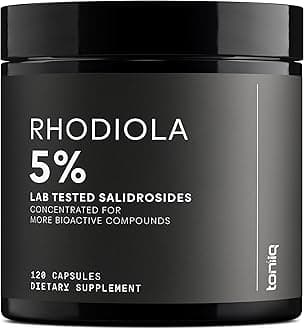 Toniiq Triple-Strength 600mg Rhodiola Rosea - 120 Capsules - 5% Salidroside Concentrated Extract - Highly Purified and Bioavailable