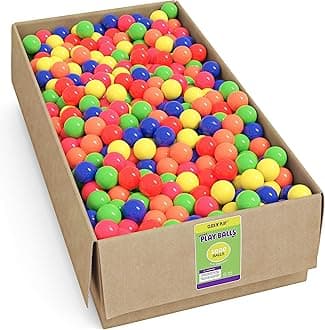 Click N' Play Ball Pit Balls for Kids, Plastic Refill Balls, 200 Pack, Phthalate and BPA Free, Includes a Reusable Storage Bag with Zipper, Bright Colors, Gift for Toddlers and Kids
