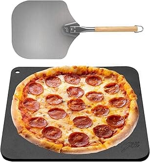 Pizza Steel PRO by Hans Grill | XL 1/4" Thick Square Conductive Metal Baking Steel for Oven and BBQ Cooking Pizzas | Bake and Grill Bread and Calzone with our Cast Iron Pizza Stone