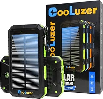 Solar Charger Potable Power Bank 36800mah with 2 USB ouput 5V 2A Fast Charging (Green)