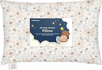 Toddler Pillow with Pillowcase - 33x45 My Little Dreamy Kids Travel Bed Pillows for Sleeping, Organic Cotton Small Pillowcase, Soft & Breathable, Machine Washable, Toddlers 2-5 Years Old(Flora Vale)