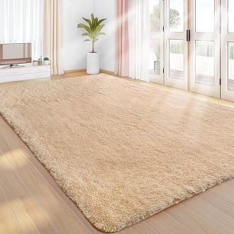Sour Lemon Rugs Living Room 200x300cm, Beige Rug Area Rugs for Bedroom, Washable Anti Slip Extra Large Shaggy Soft Rug Fluffy Modern Floor Carpets Mat Beside Carpet for Kids Living Room