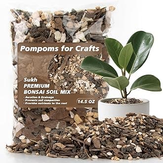 Sukh Succulent Potting Mix 14.5OZ - Orchid Bonsai Soil Pre Mixed Ready to Use Pine Bark Zeolite Calcined Clay Black Lava for Garden Plant Food Mixture Drainage Aeration Fertilizer Retention