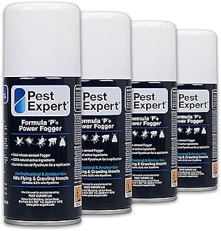 Formula ‘P+’ Bed Bug Killer Fogger 4 x 150ml - Maximum Strength Bed Bug Bombs for Fast-Acting Effective Control, Professional Strength for Approved Amateur Use