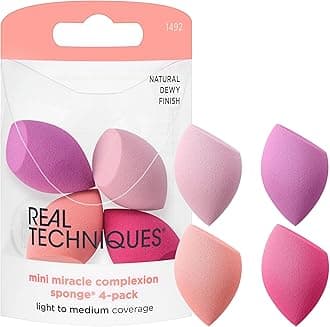 REAL TECHNIQUES Mini Miracle Complexion Sponges, 4 Mini Sponges