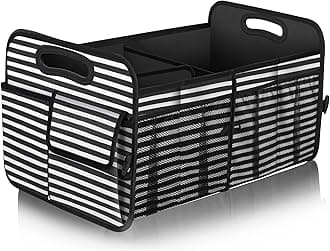 Car Trunk Organizer,Car Storage Organizer with 72L Large Capacity Waterproof Collapsible and 11 Pockets,Trunk Organizer for Car Suv/Jeep/Sedan, Large Size, Stripe