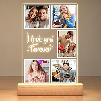 – Personalised Photo Frame with Photo, Custom Picture Frames, Customised Photo Frame, Personalised Anniversary Birthday Gifts for Women Men Her Him Girlfriend Boyfriend Couple Mum Dad Family Friends