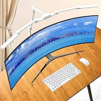 Transformable LED Desk Lamp, 41.5" Large Architect Desk Lamp with Clamp, White Computer Table Light for Home Office, 24W Ultra Bright Auto Dimming Office Lighting for Drafting