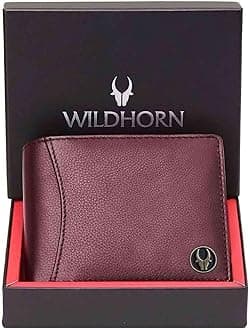 Rfid Protected Leather Wallet For Men, Maroon