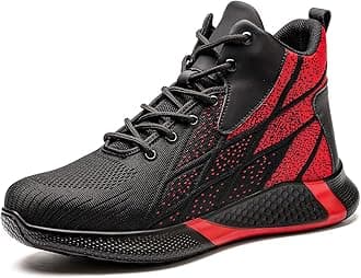 ARCHINSERT Steel Toe Shoes for Men Women Work Indestructible Safety Shoes Work Slip Resistant Protected Steel Toe Lightweight Safety Sneakers Fashion Safety Industrial Shoes