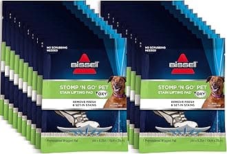 Bissell Stomp 'N Go Pet Lifting Pads + Oxy for Stain Removal on Carpet & Area Rug Cleaning, 20 Pack