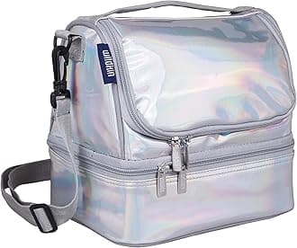 Two Compartment Insulated Lunch Bag for Kids – School & Travel Ready - Holographic