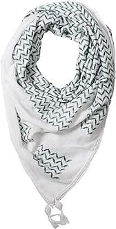 Hirbawi Premium Arabic Scarf Cotton Shemagh Keffiyeh 47"x47" Arab Scarf Made in Palestine
