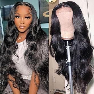 ZILING 26 Inch Body Wave Wear and Go Glueless Wigs Human Hair Pre Plucked Pre Cut with Baby Hair 200 Density 4x4 Lace Front Closure Wigs for Women