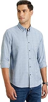 Symbol PremiumMen's Stylish Checkered Casual Shirt - Regular Fit | Full Sleeve | Pure Cotton | Smart Casual Wear (Available in Plus Size)